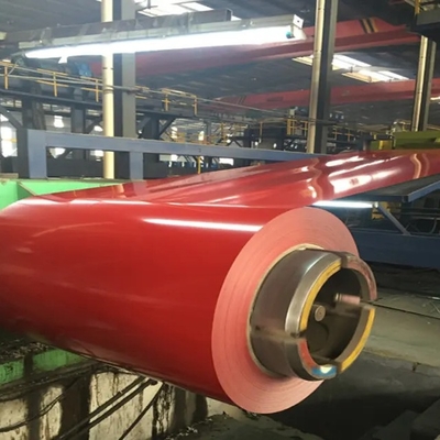 لفائف الصلب PPGL Galvalume المطلية بالألوان AZ150 عرض Aluzinc Prepainted 762900mm